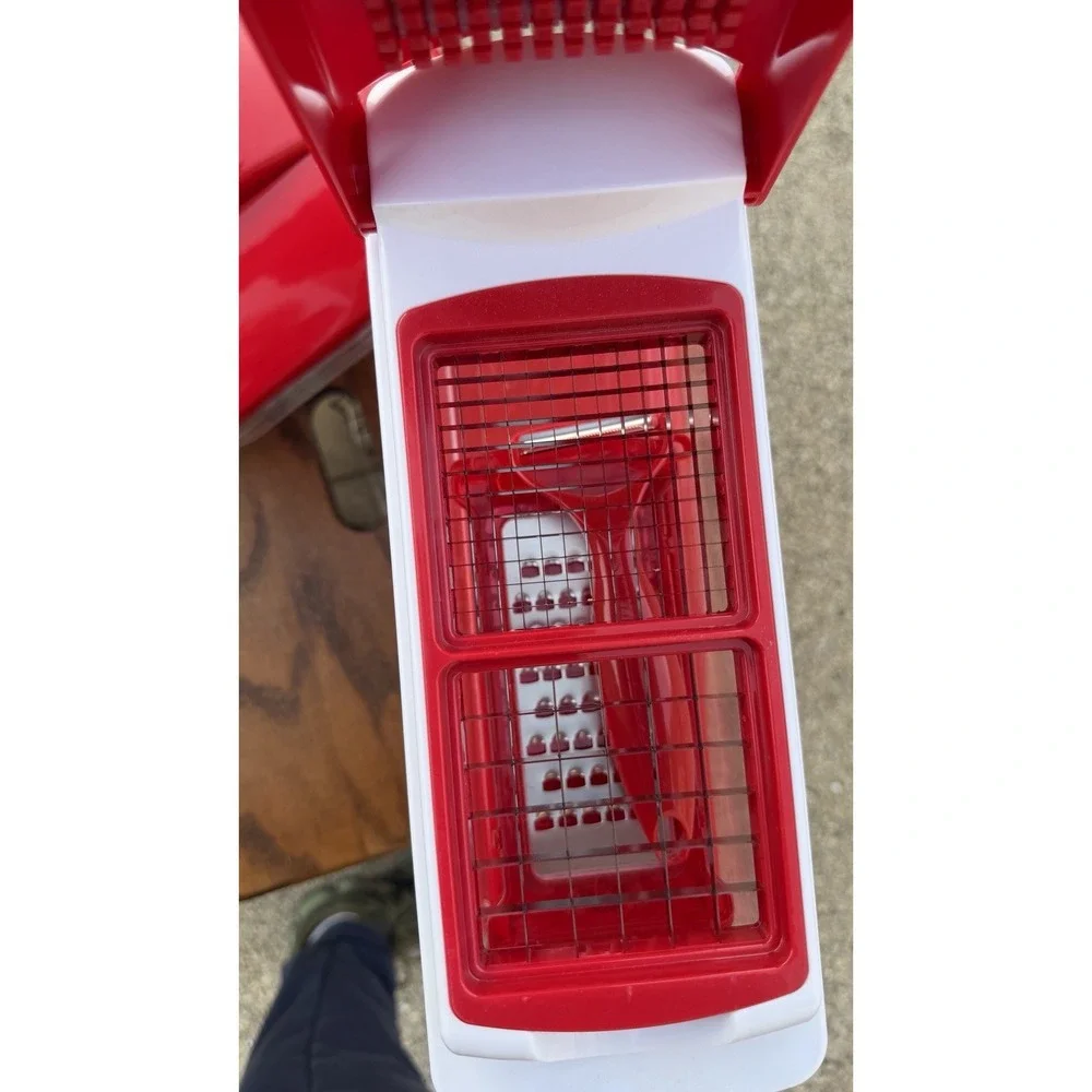Red Kitchen Chopper Slicer Dicer Container Set Food Prep Storage Lot‎